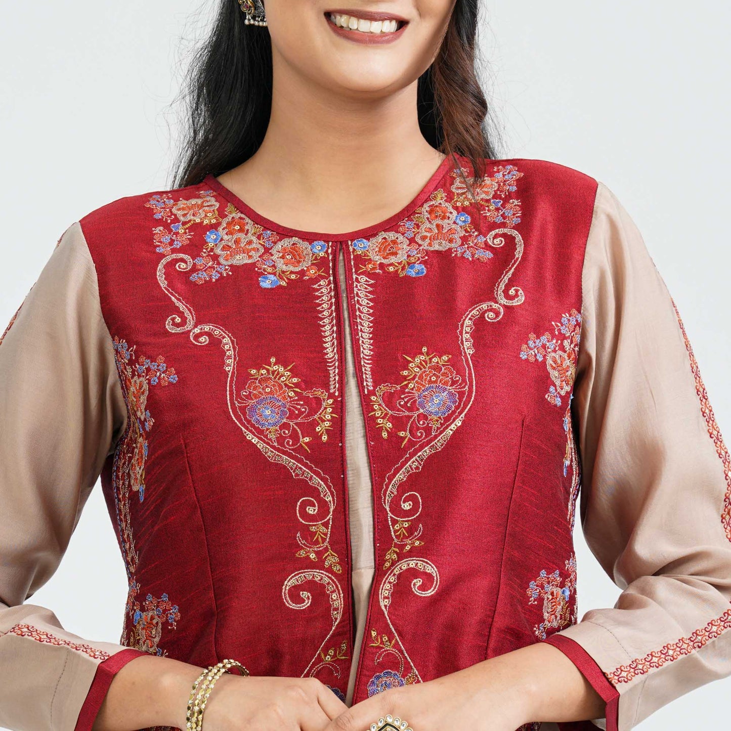 Womenâ€™s Embroidered Fusion Two Piece