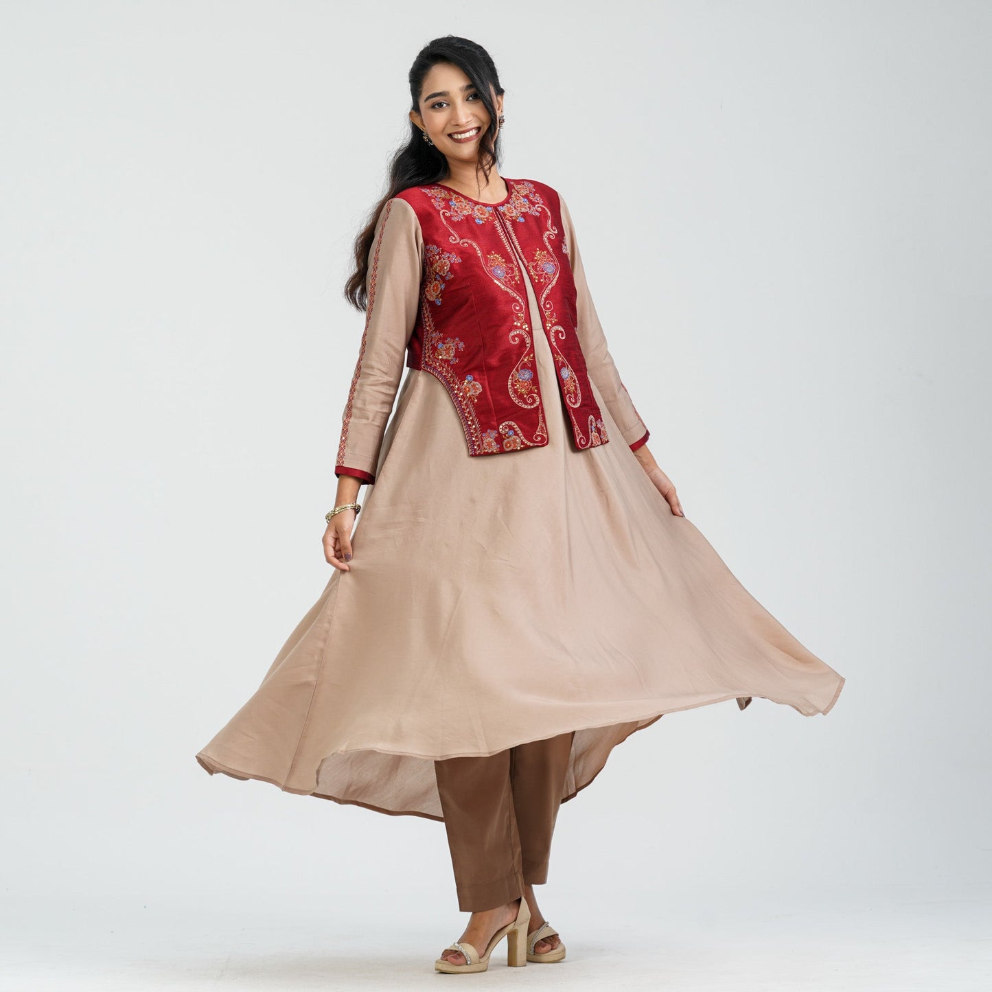 Womenâ€™s Embroidered Fusion Two Piece