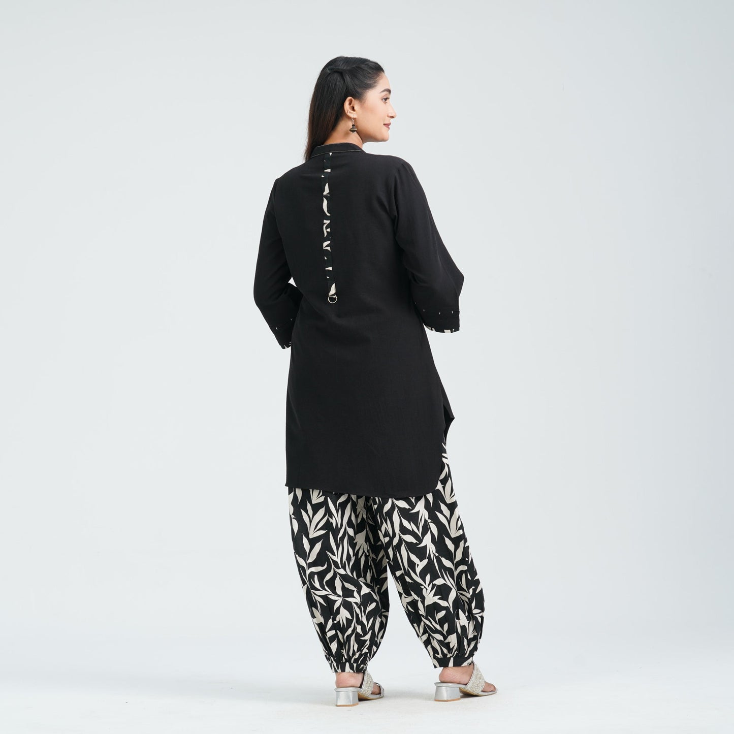 Women’s Black Embroidered Two Piece Set