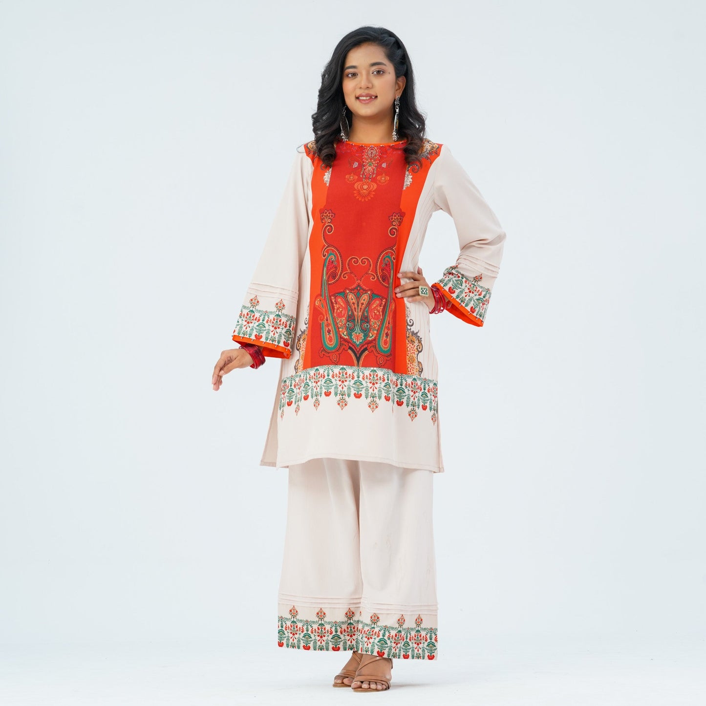 Womens Blended Silk Two Piece Set