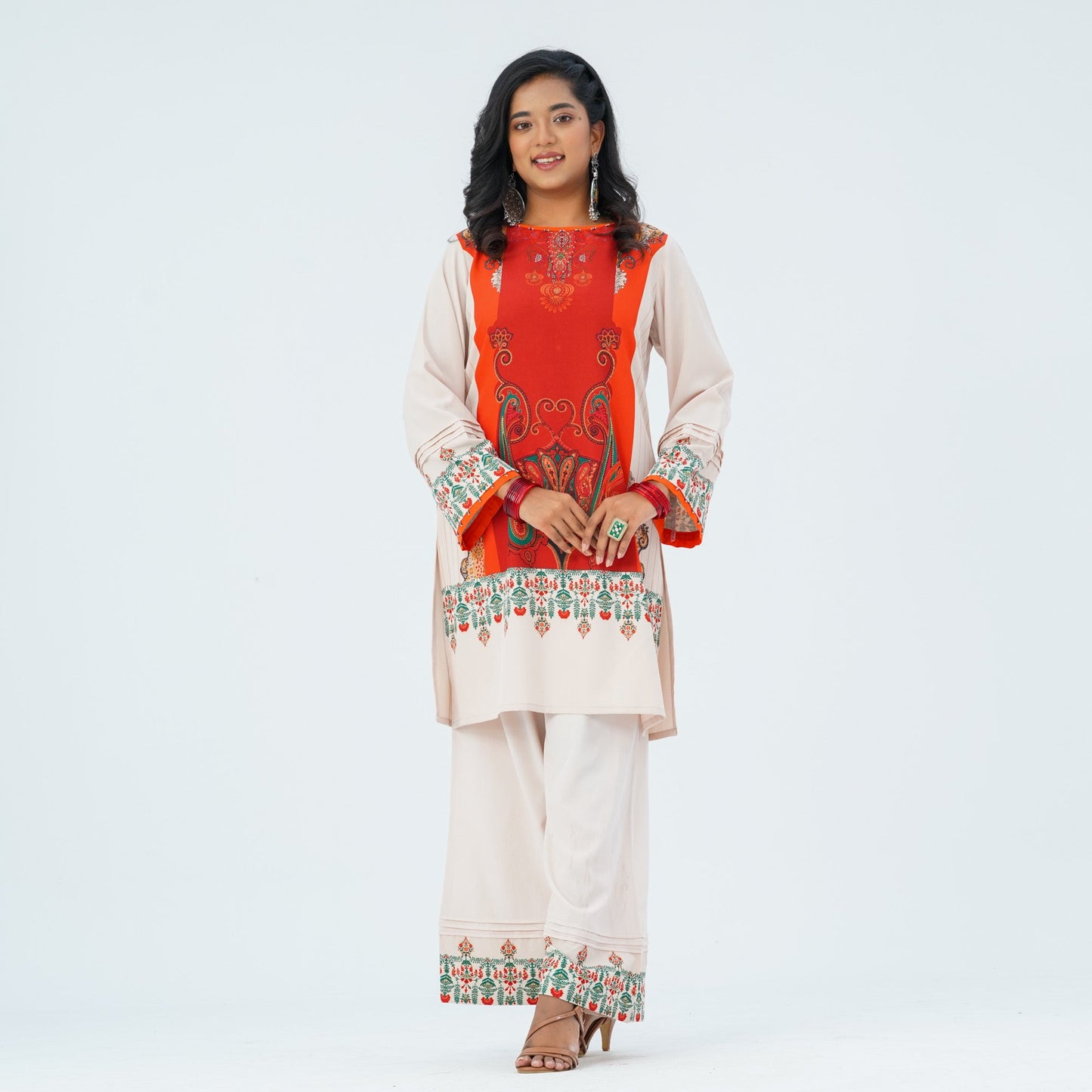 Womens Blended Silk Two Piece Set