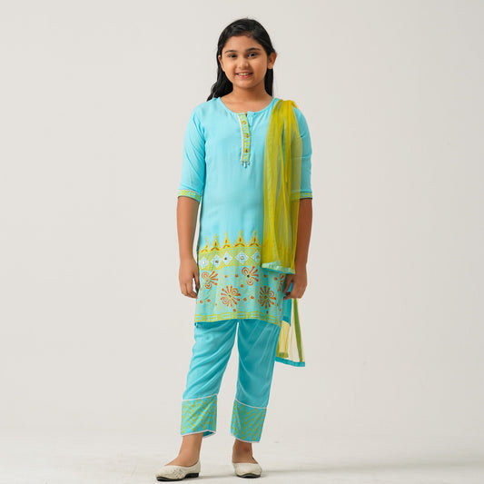 Girls Blue Three Piece Set