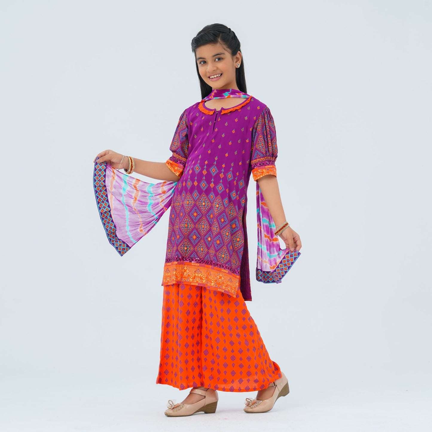 Girl’s Violet Three Piece Set