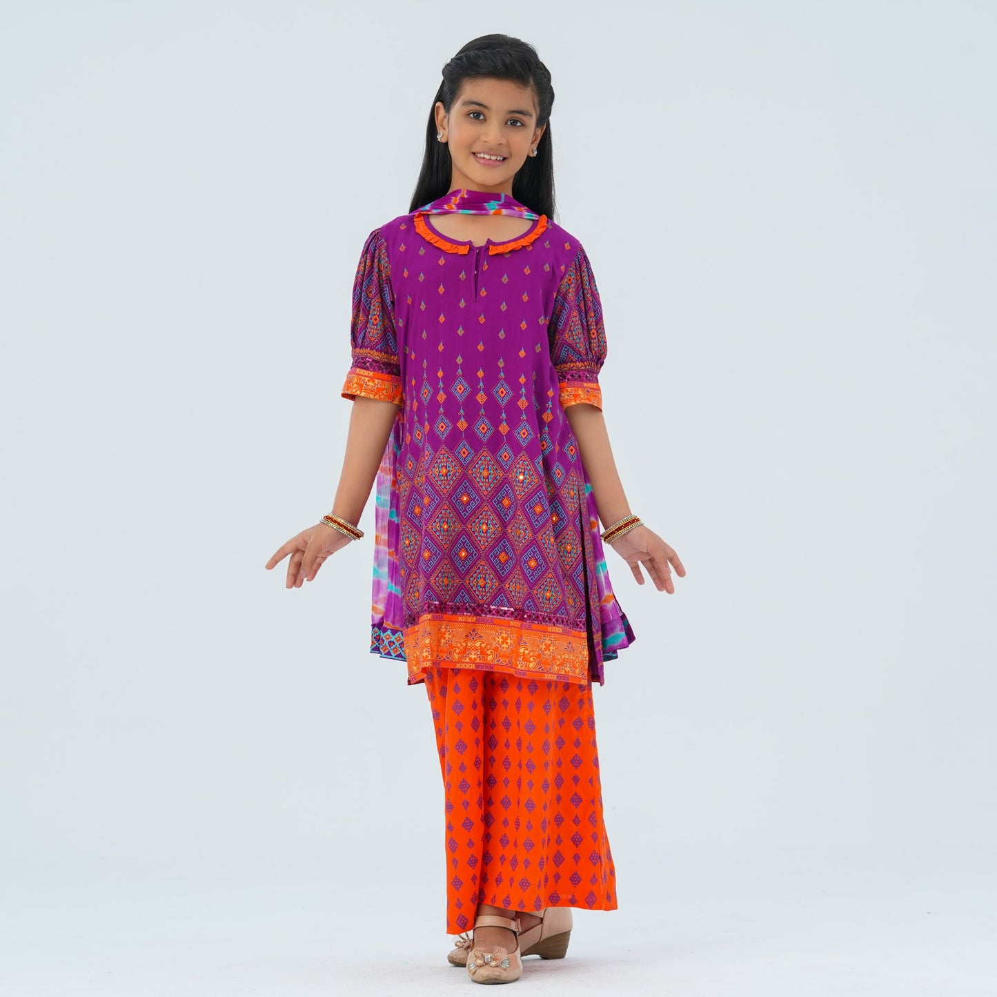 Girl’s Violet Three Piece Set