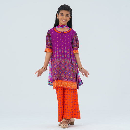 Girl’s Violet Three Piece Set