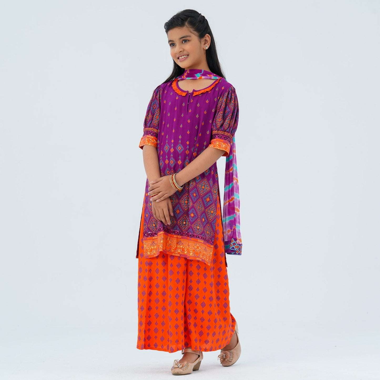 Girl’s Violet Three Piece Set