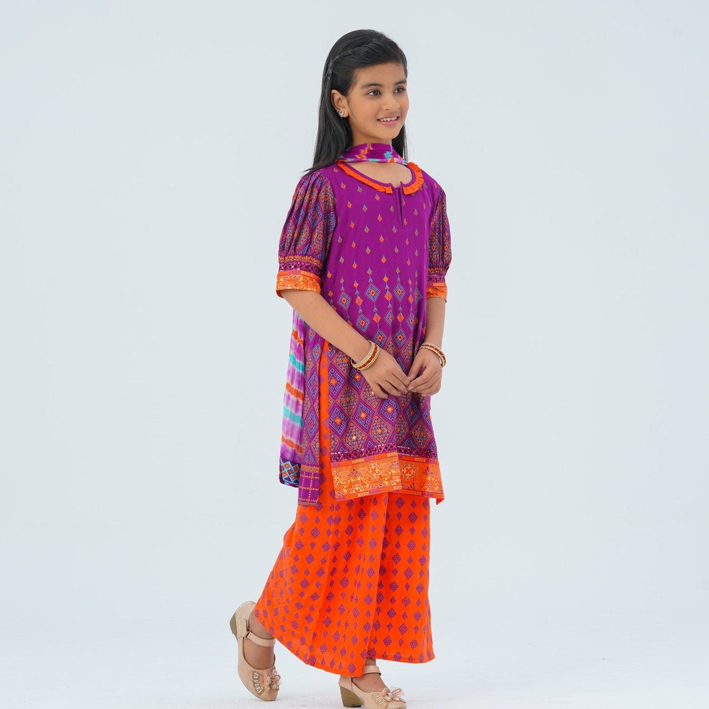 Girl’s Violet Three Piece Set