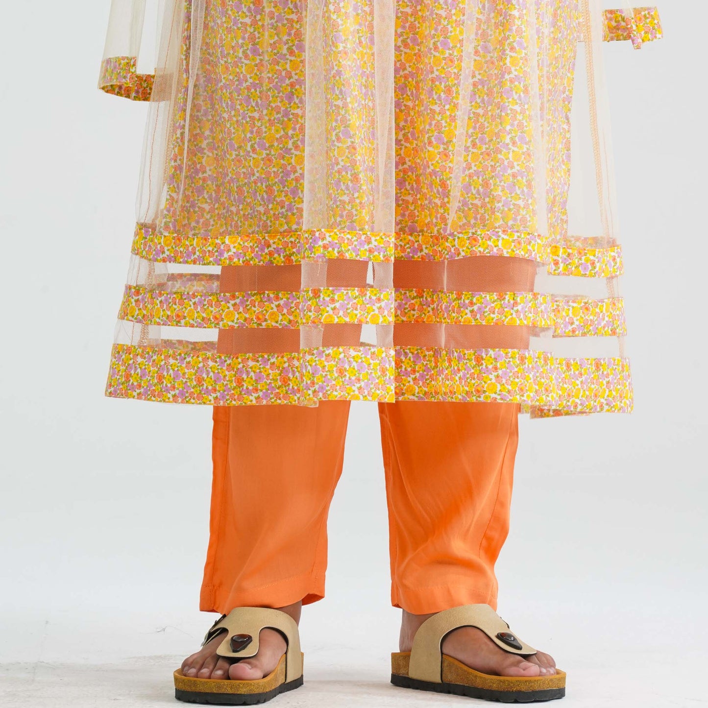 Girl’s Cotton Net Three Piece Set