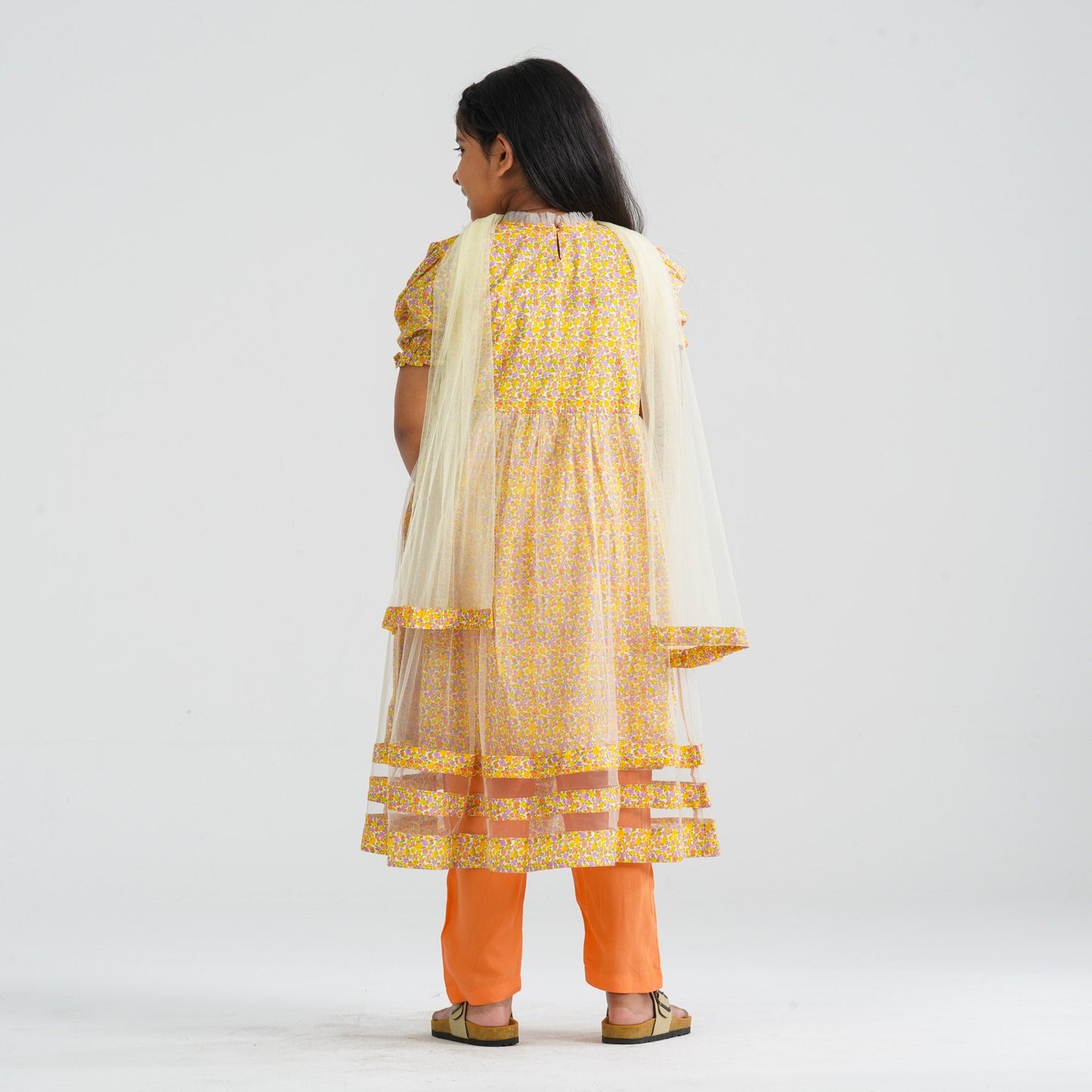 Girl’s Cotton Net Three Piece Set