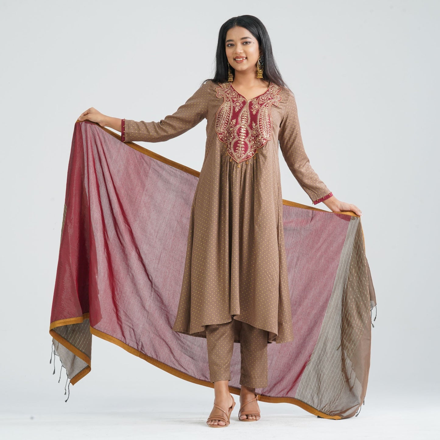 Women's Embroidered Three Piece Set