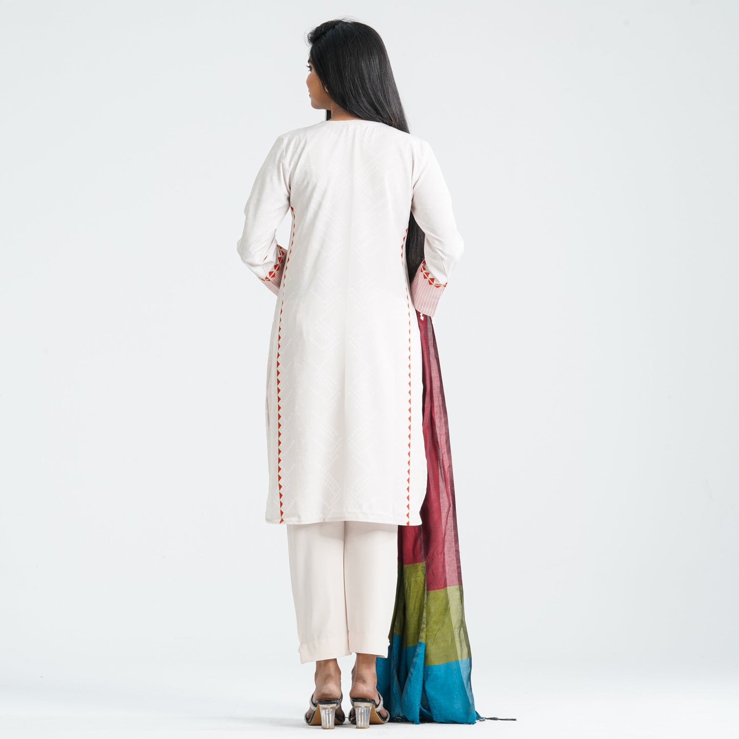 Women Blended Silk Three Piece Set