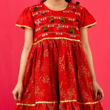 Load image into Gallery viewer, Girls Frock- Red
