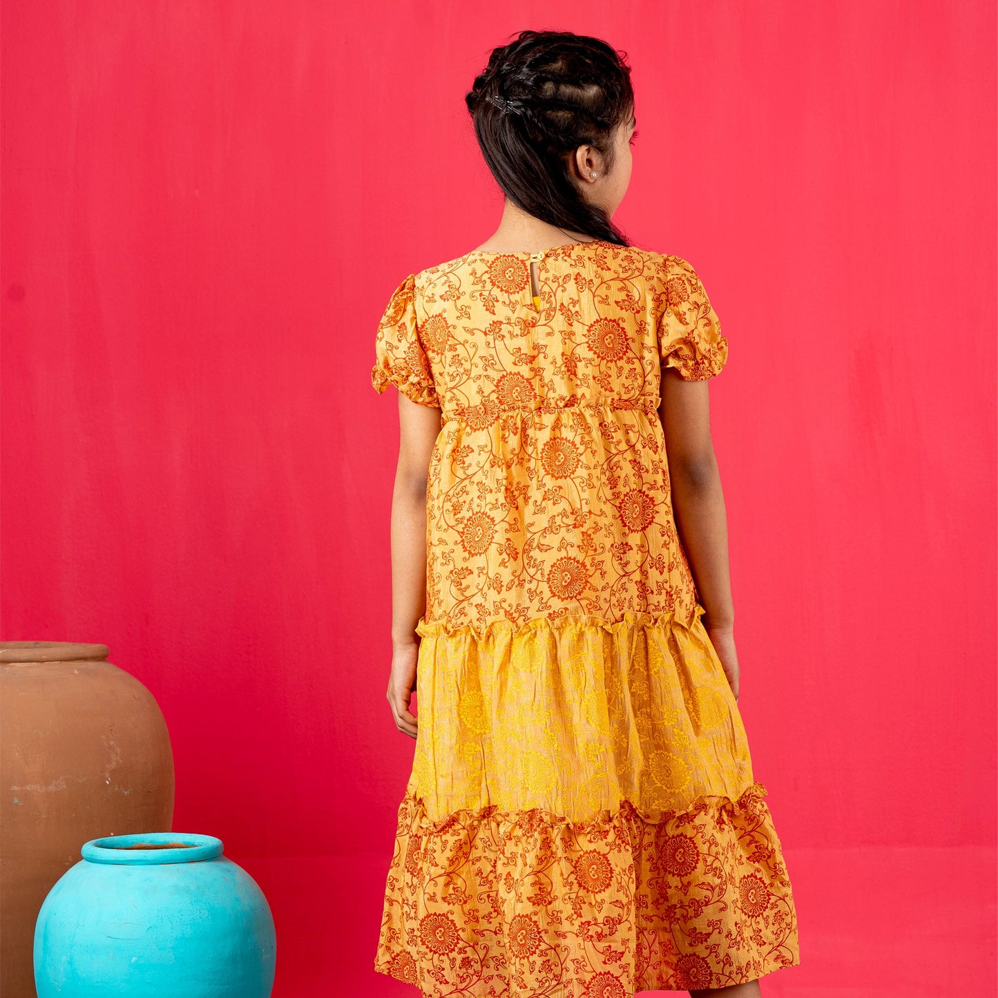 Girls Frock- Golden