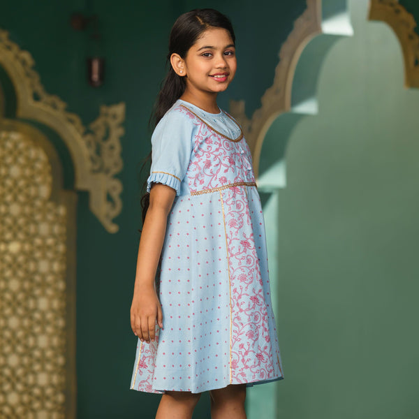 GIRLS FROCK-BLUE