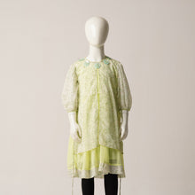 Load image into Gallery viewer, GIRLS FROCK-LINE GREEN
