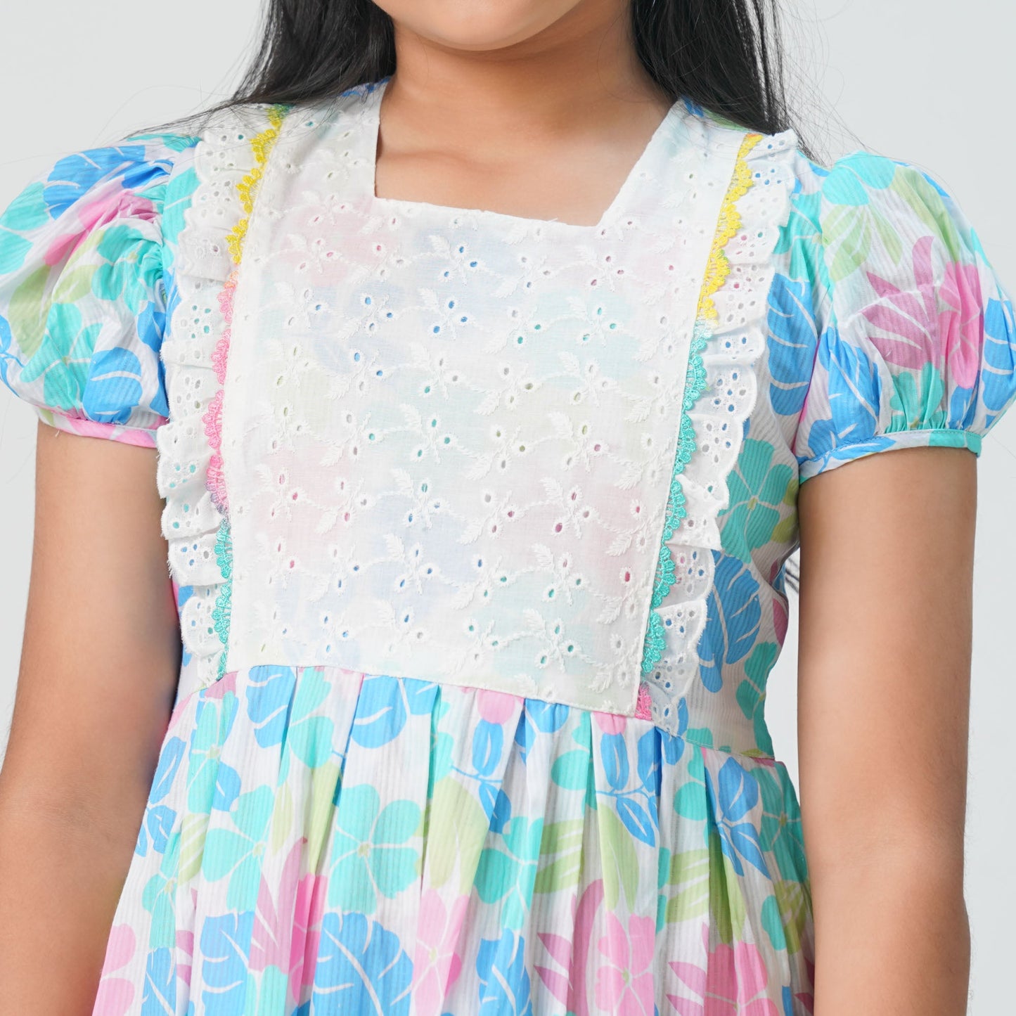 Girls Neon Blue Frock