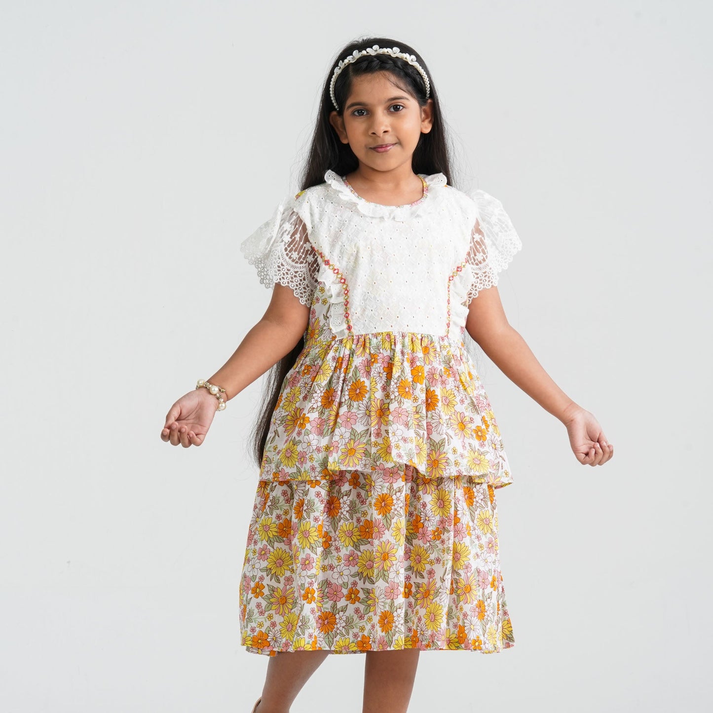 Girl’s Yellow Cotton Frock