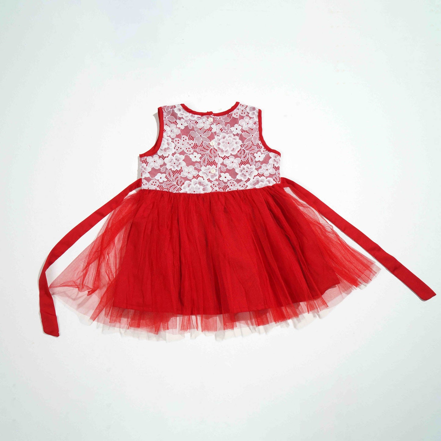 NEW BORN FROCK - RED