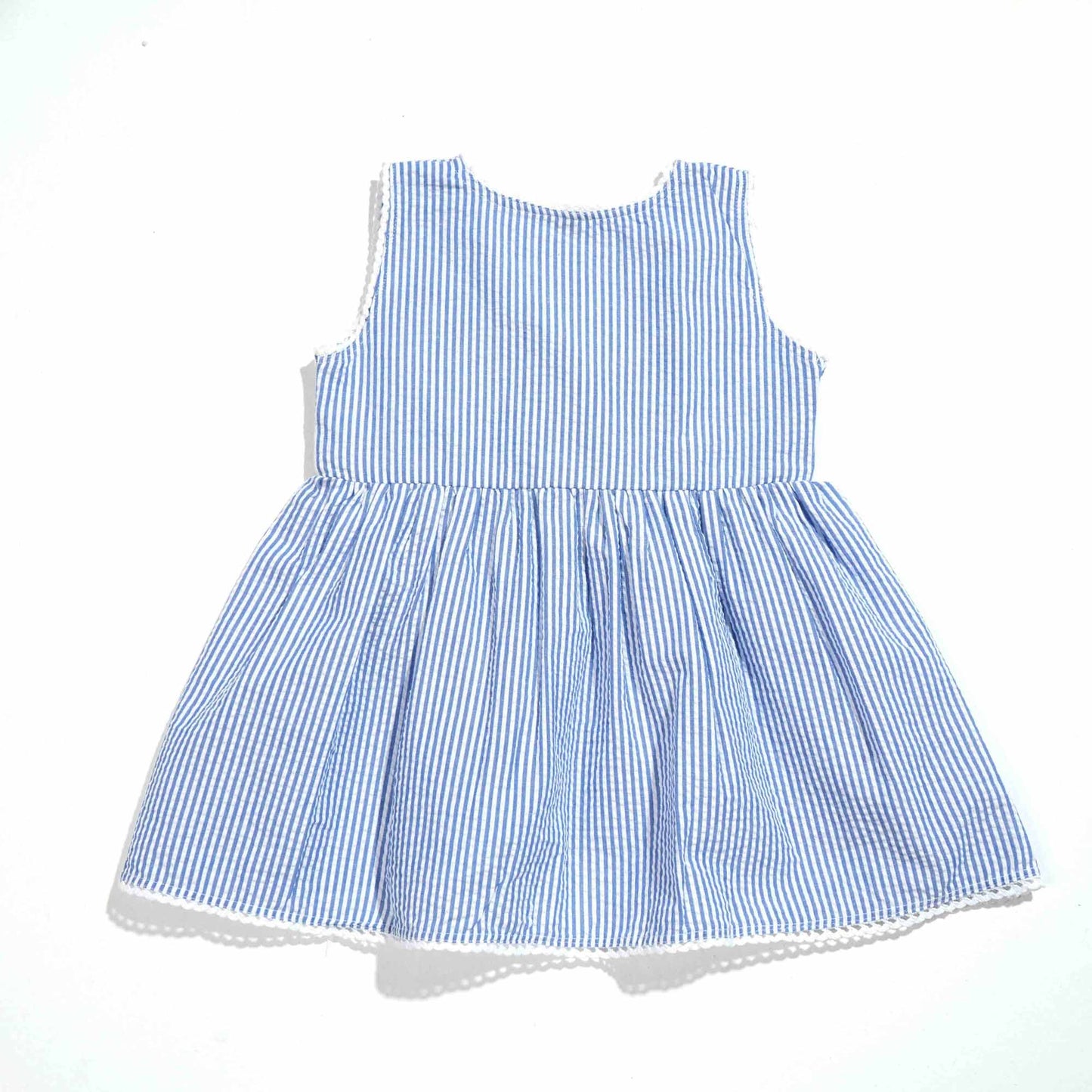 NEW BORN GIRLS FROCK - BLUE