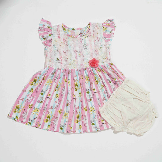 New Born Girls Frock - Pink