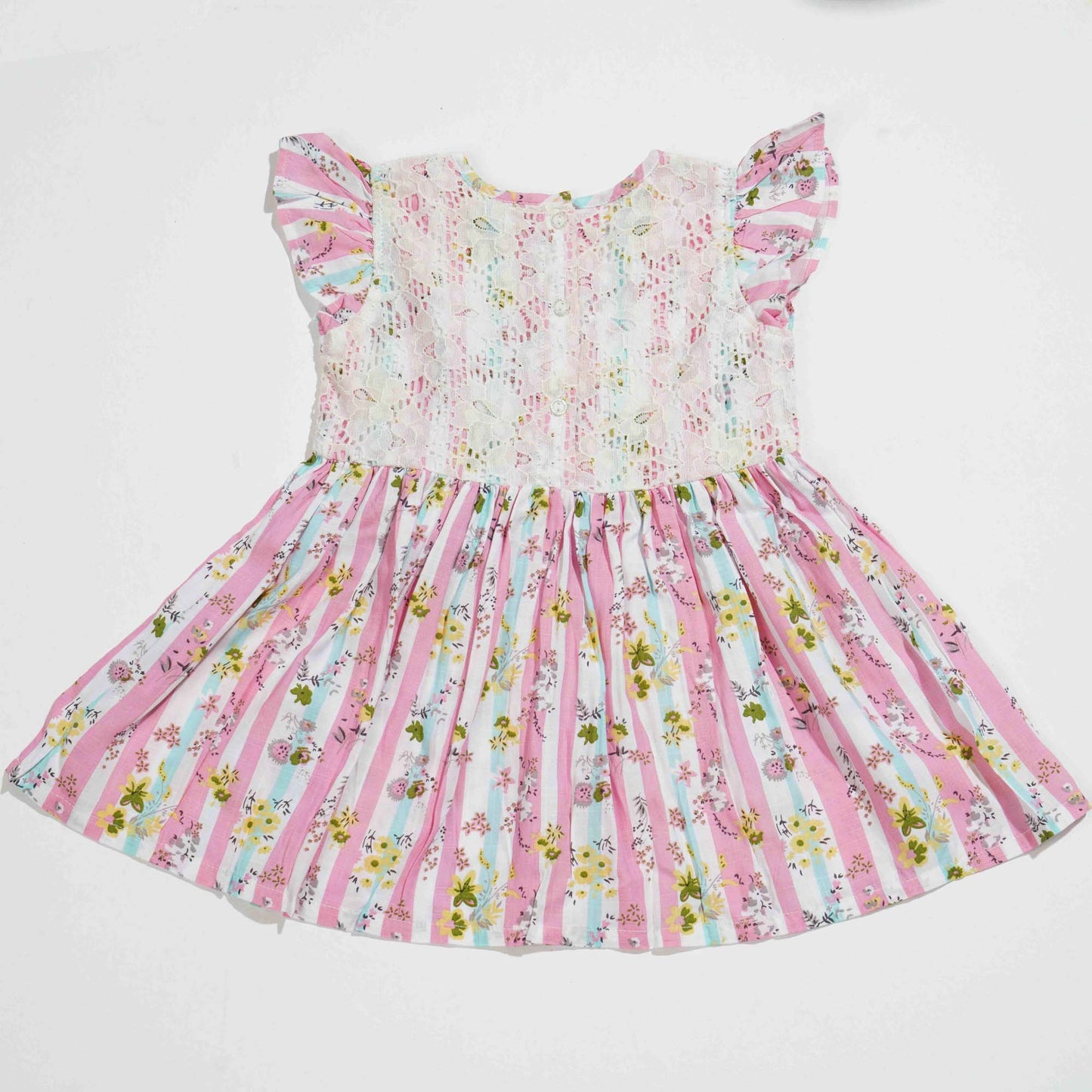 NEW BORN GIRLS FROCK - PINK