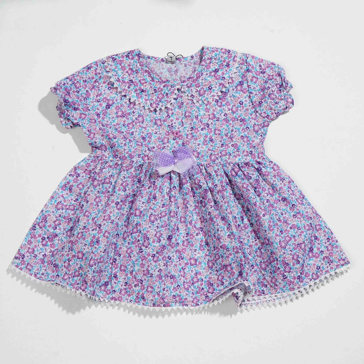 NEW BORN GIRLS FROCK - PURPLE