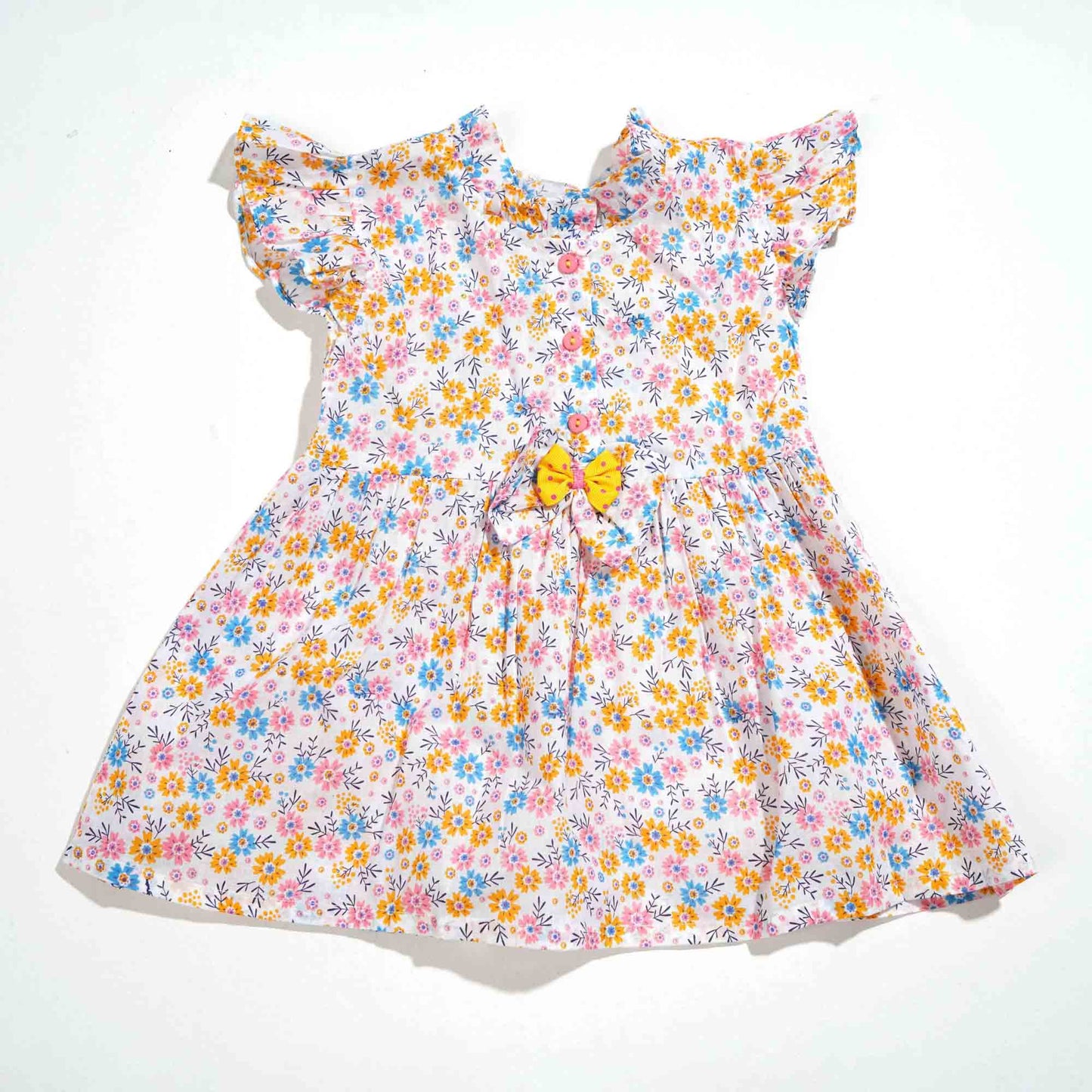 New Born Girls Frock-Sky Blue