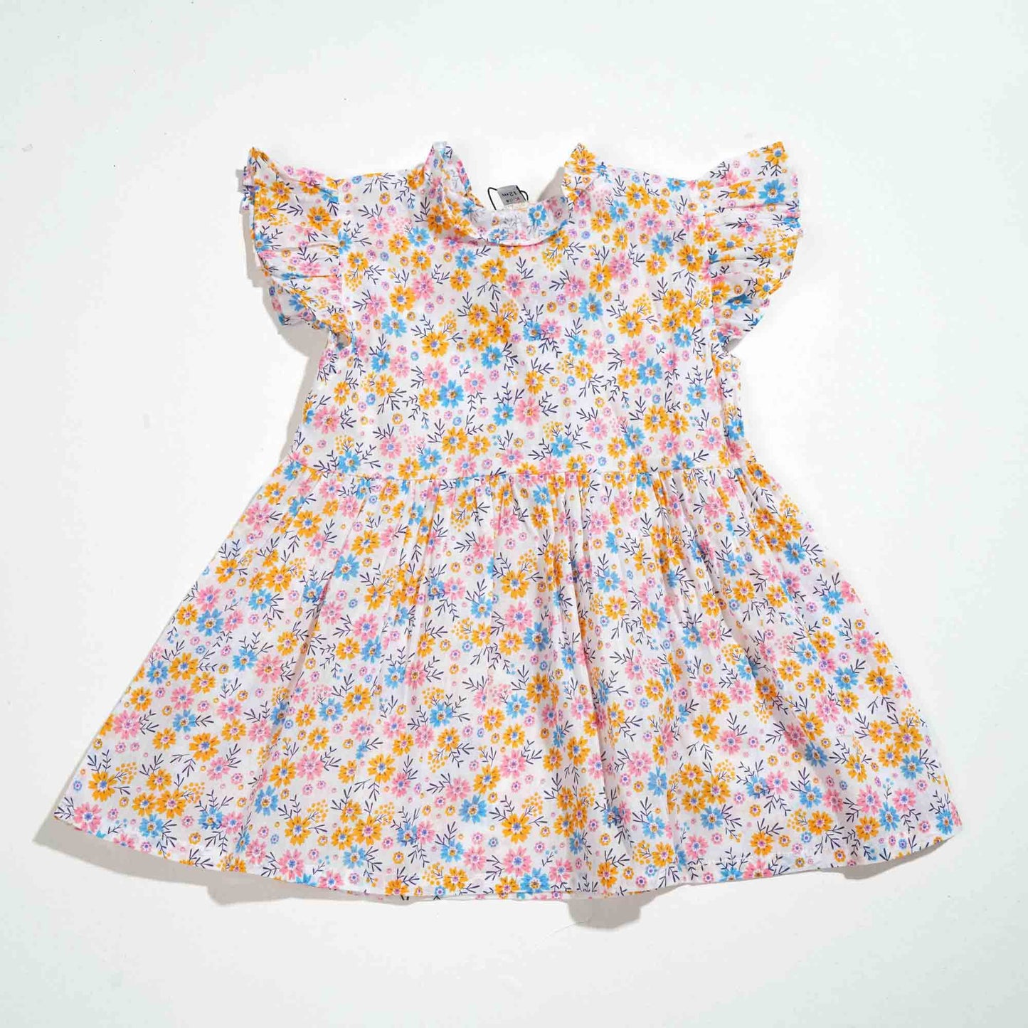 New Born Girls Frock-Sky Blue