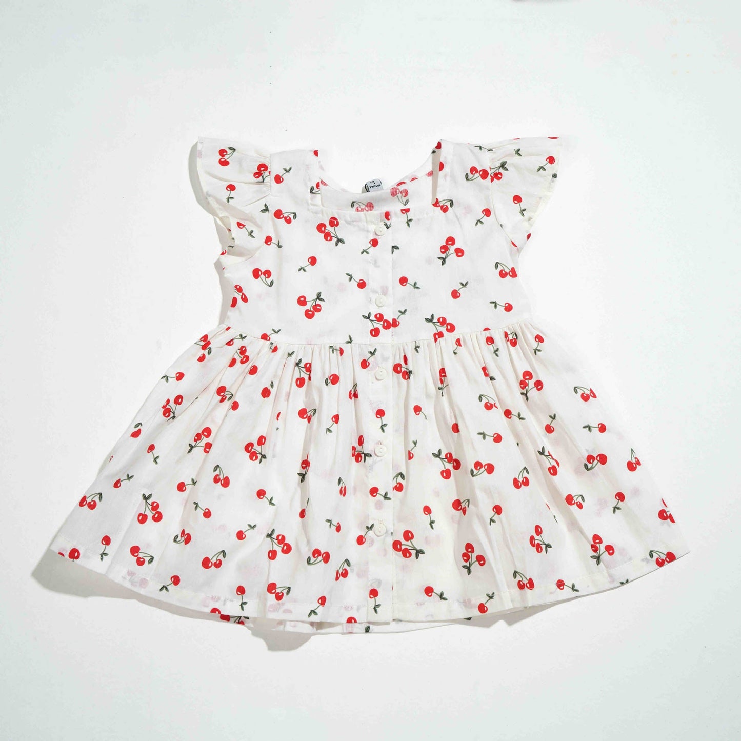 NEW BORN GIRLS FROCK - RED AOP