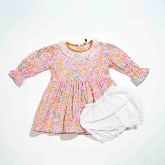 New Born Girls Frock - Pink