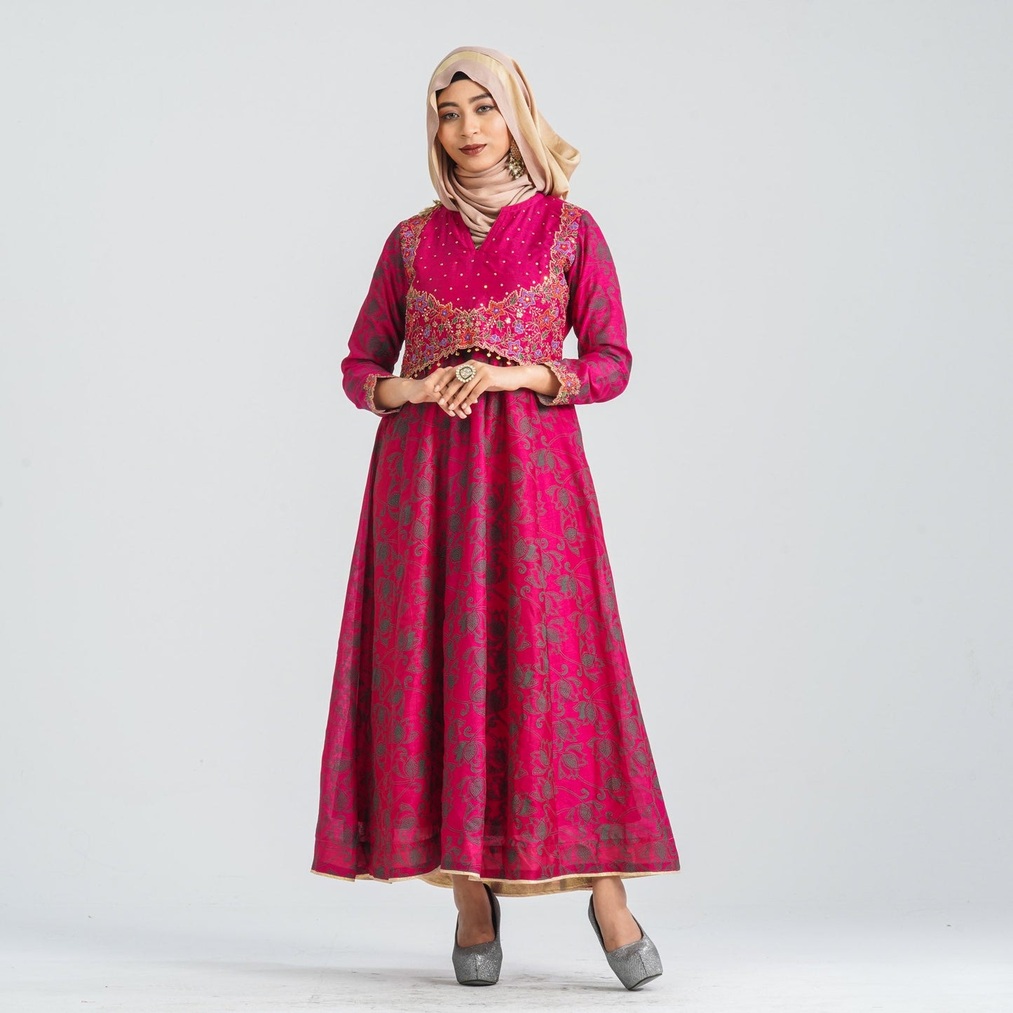 Women Silk Georgette Gown