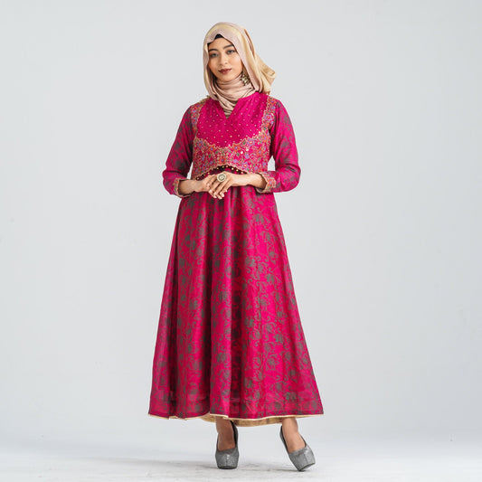 Women Silk Georgette Gown