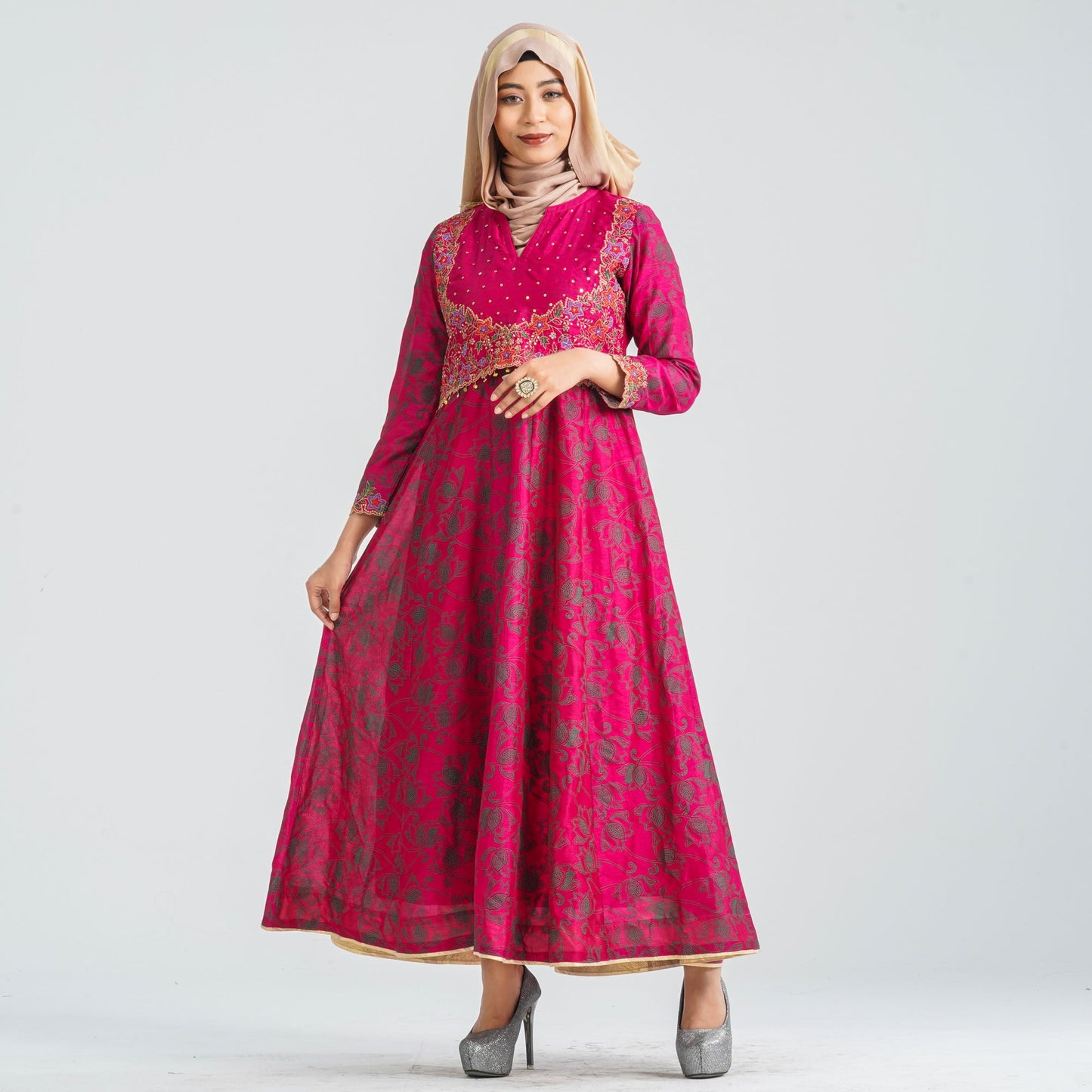 Women Silk Georgette Gown