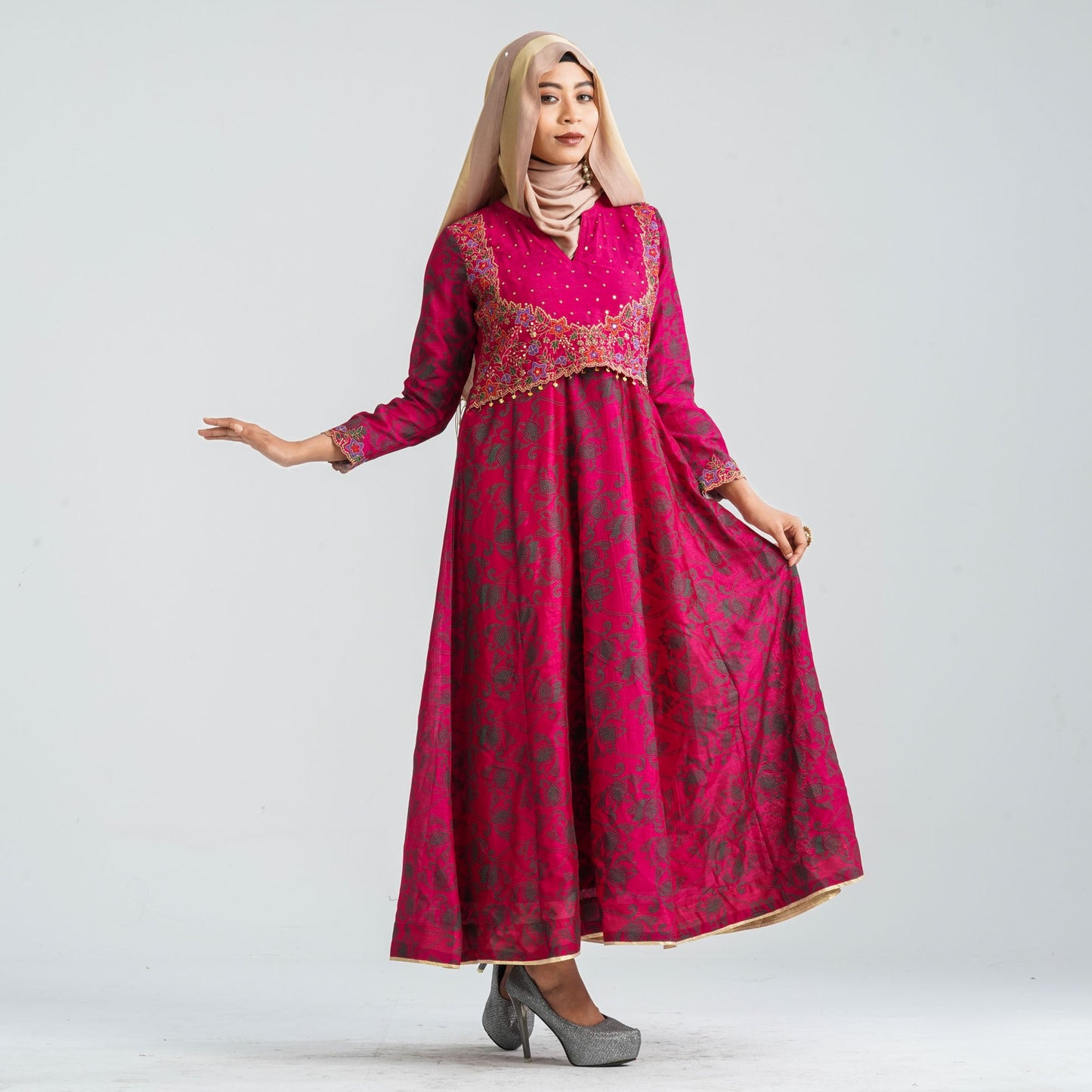 Women Silk Georgette Gown
