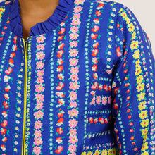 Load image into Gallery viewer, Girls Blue Ethnic Jacket
