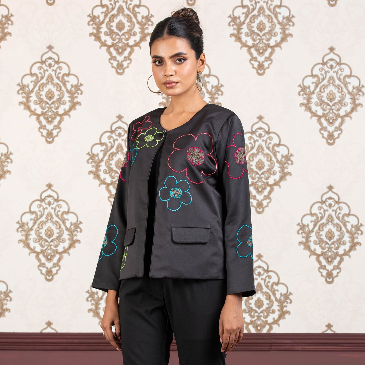 ETHNIC JACKET- BLACK