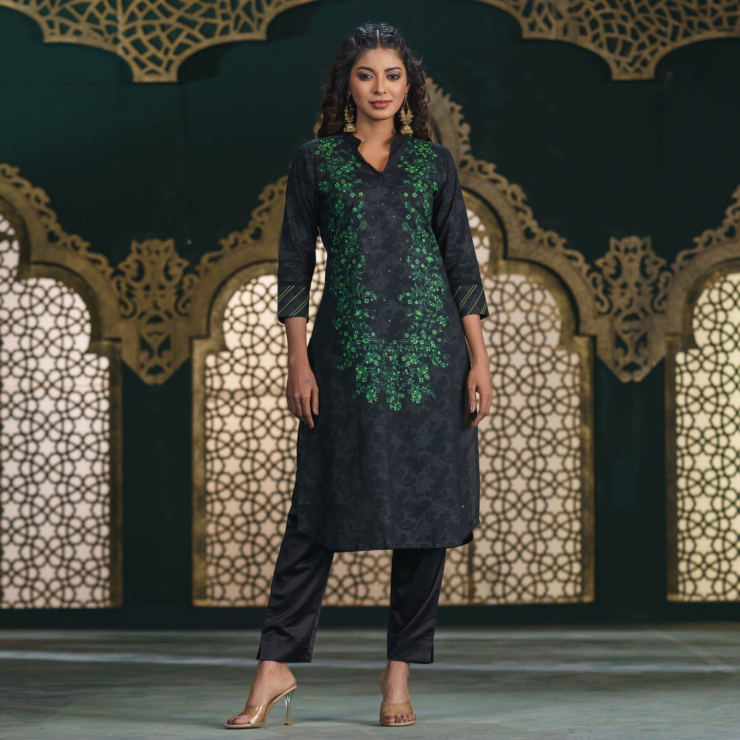 ETHNIC KURTI-BLACK