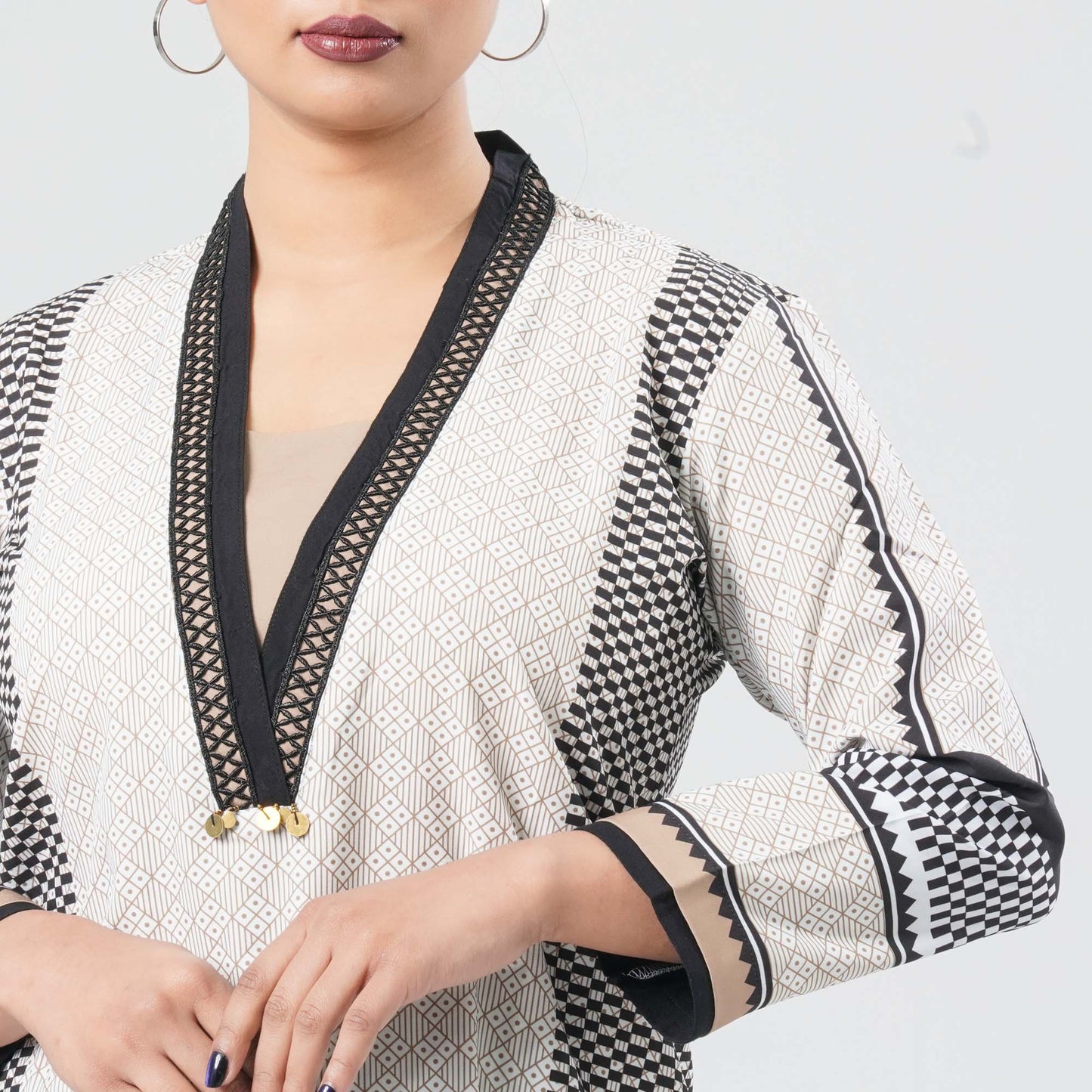 Women Blended Silk Kurti