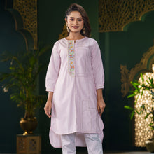 Load image into Gallery viewer, Womens Ethnic Pink Fusion Kurti
