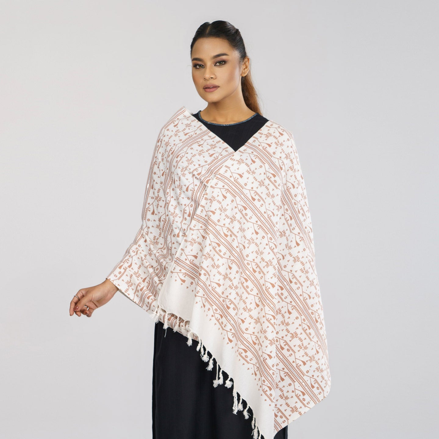 Womens White Shawl