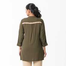 Load image into Gallery viewer, Womens Olive Ethnic Top
