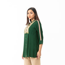 Load image into Gallery viewer, Womens Green Ethnic Top
