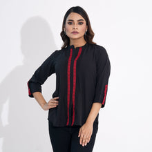 Load image into Gallery viewer, Women Black Ethnic Top
