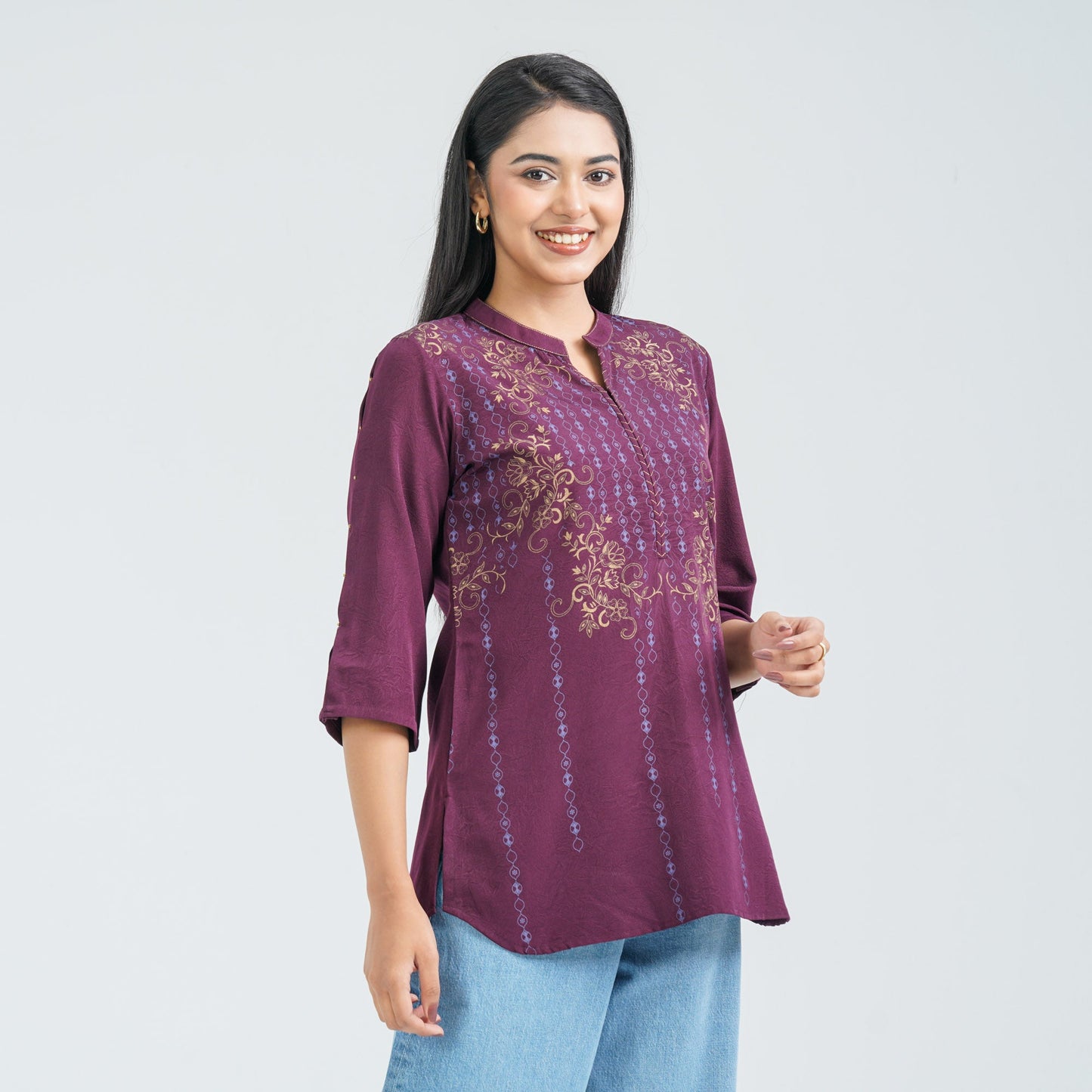 Women’s Violet Silk Top