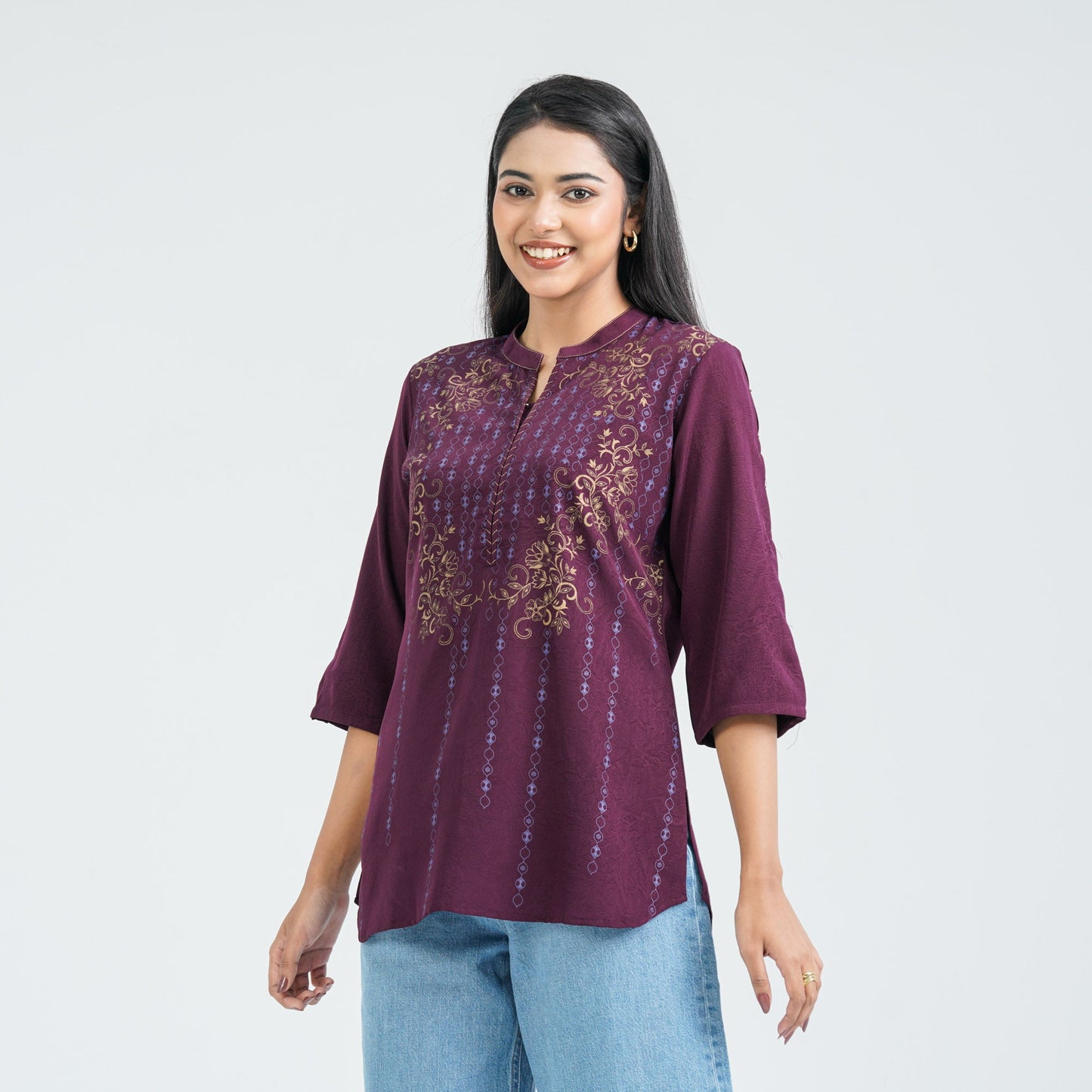 Women’s Violet Silk Top