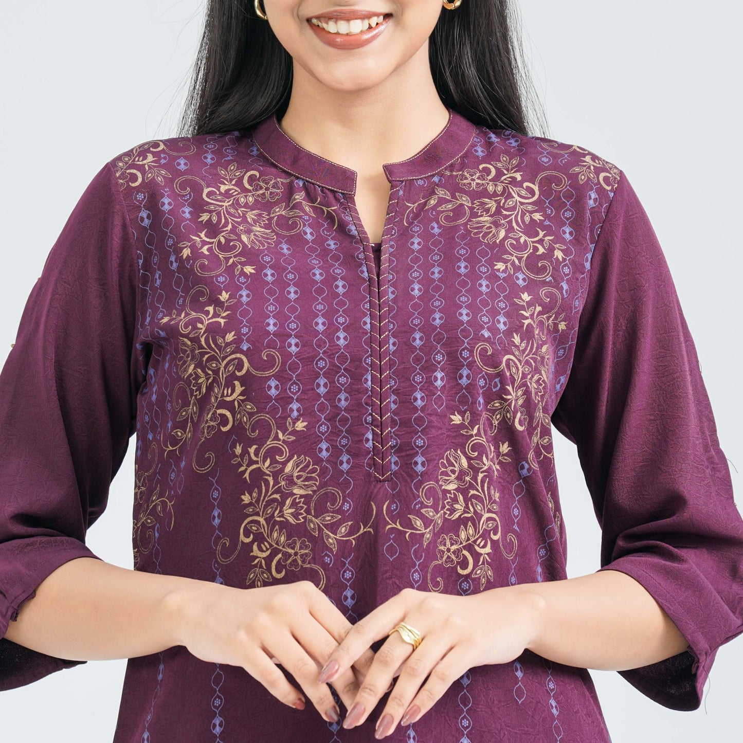 Women’s Violet Silk Top