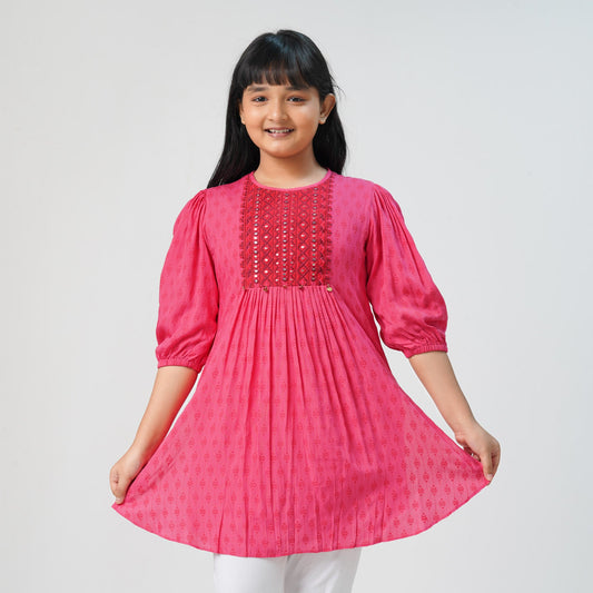 Teen Girls Coral Red Tunic