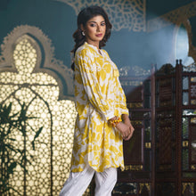 Load image into Gallery viewer, Yellow Lace Tassel Tunic
