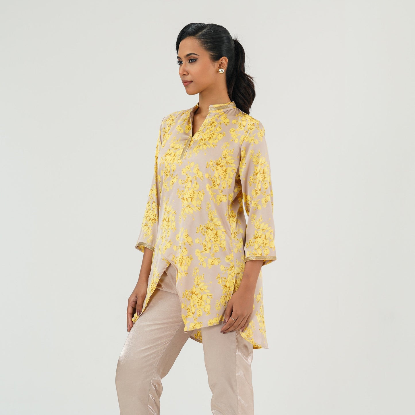 Ethnic Beige Yellow Tunic