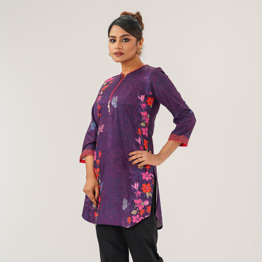 Ethnic Violet  Tunic